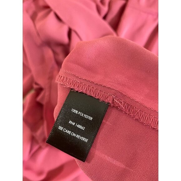 NWT Torrid Women's Georgette Hi Low Long Sleeve Rose Blouse - 5XL - Picture 9 of 12